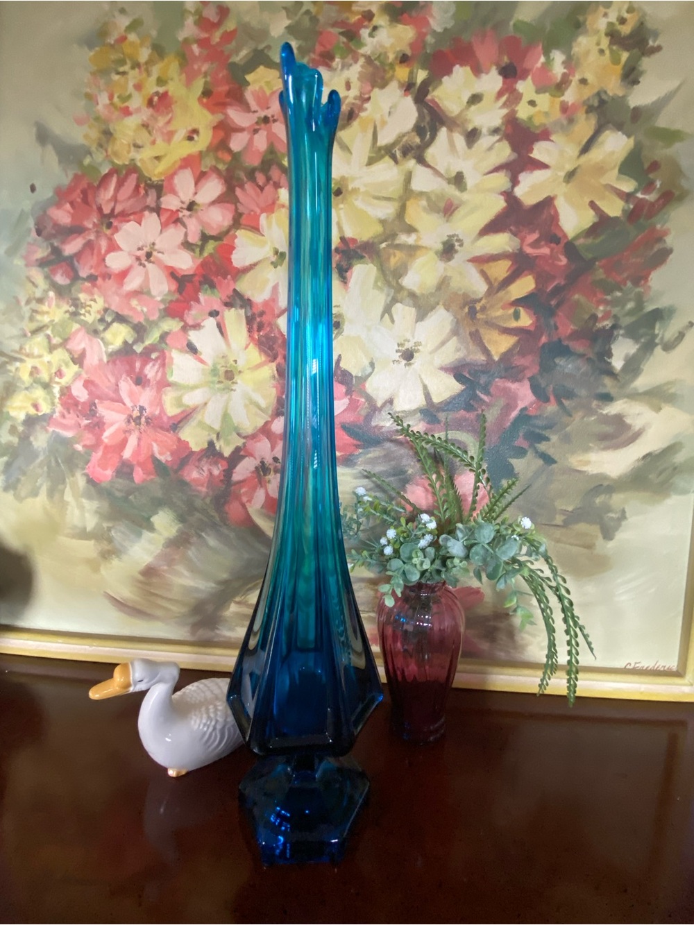 1970’s Vintage 26” Swung Vase - Picture 5 of 11